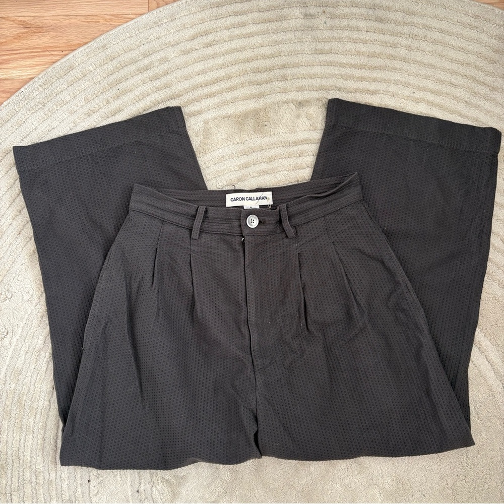 Caron Callahan Charcoal Wide Leg Pants